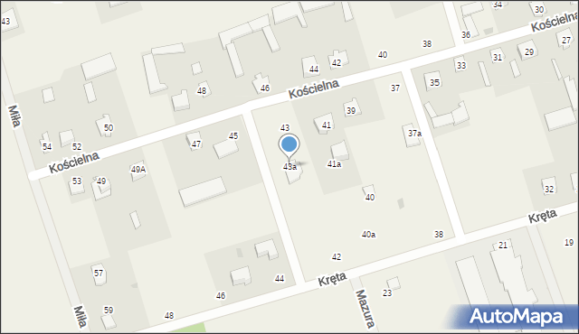 Podgórze, Kościelna, 43a, mapa Podgórze