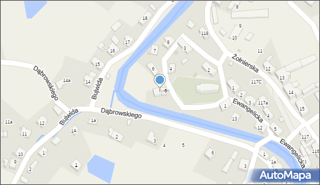 Podgórzyn, Kościelna, 5a, mapa Podgórzyn