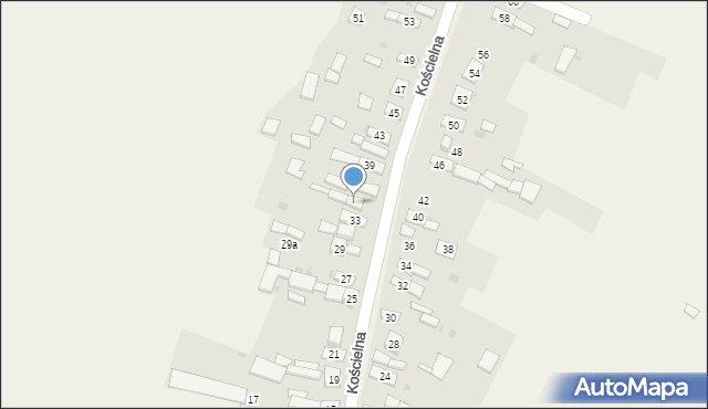 Podlesie, Kościelna, 35, mapa Podlesie