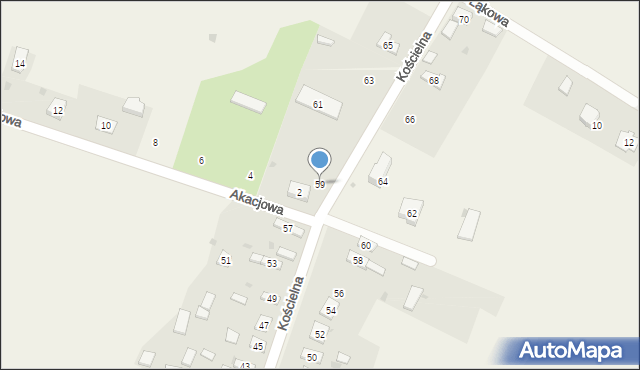 Podlesie, Kościelna, 59, mapa Podlesie