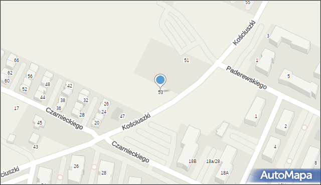 Pogórze, Kościuszki Tadeusza, gen., 53, mapa Pogórze