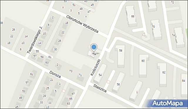 Pogórze, Kościuszki Tadeusza, gen., 75a, mapa Pogórze