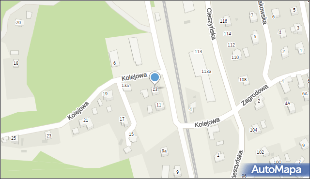 Pogwizdów, Kolejowa, 13, mapa Pogwizdów