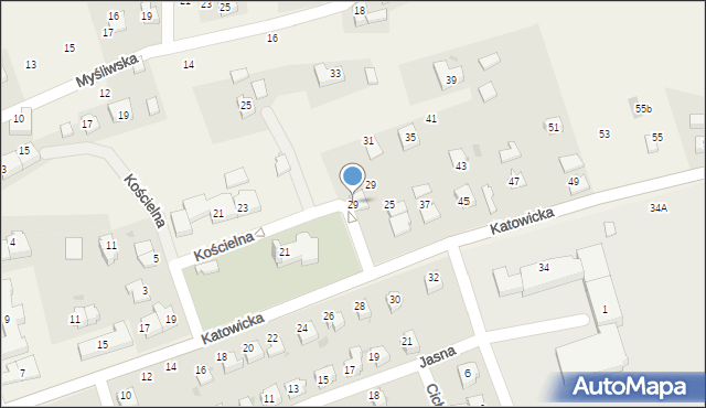 Pogwizdów, Kościelna, 29, mapa Pogwizdów