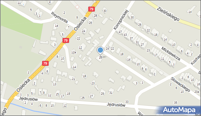 Połaniec, Konopnickiej Marii, 15, mapa Połaniec