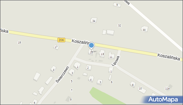 Polanów, Koszalińska, 15, mapa Polanów