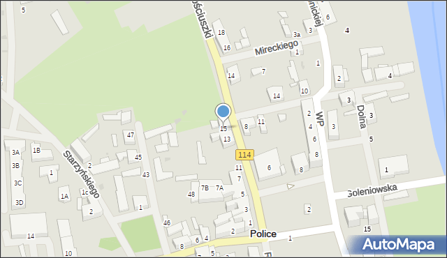 Police, Kościuszki Tadeusza, gen., 15, mapa Police