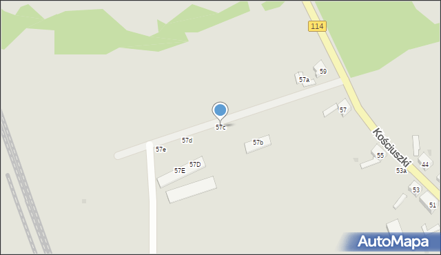 Police, Kościuszki Tadeusza, gen., 57c, mapa Police