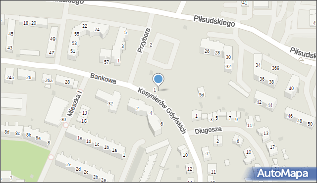 Police, Kosynierów Gdyńskich, 5a, mapa Police