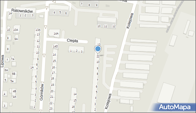 Polkowice, Kolejowa, 11, mapa Polkowice