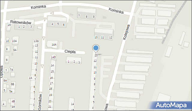 Polkowice, Kolejowa, 13, mapa Polkowice