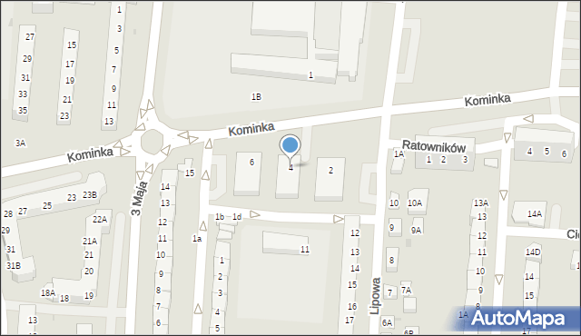 Polkowice, Kominka Bolesława, kard., 4, mapa Polkowice