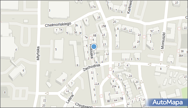 Polkowice, Kossaka Wojciecha, 2, mapa Polkowice