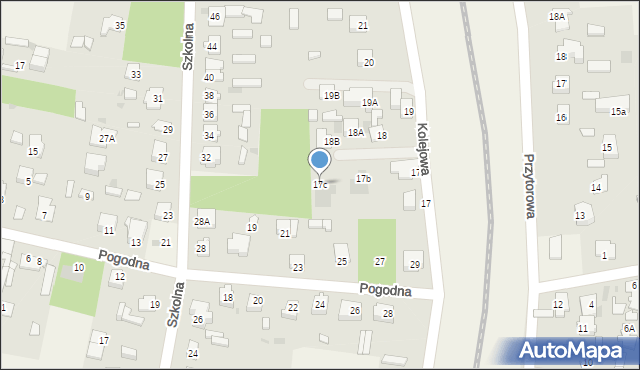Pomiechówek, Kolejowa, 17c, mapa Pomiechówek