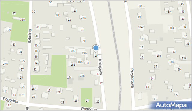 Pomiechówek, Kolejowa, 19c, mapa Pomiechówek