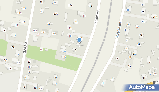 Pomiechówek, Kolejowa, 8, mapa Pomiechówek