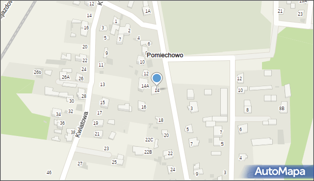 Pomiechowo, Kościelna, 14, mapa Pomiechowo