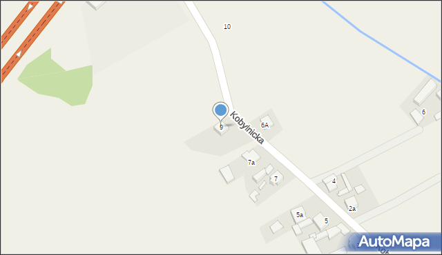 Ponin, Kobylnicka, 9, mapa Ponin