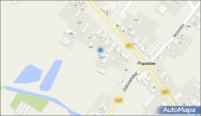 Popielów, Kościuszki Tadeusza, gen., 7a, mapa Popielów