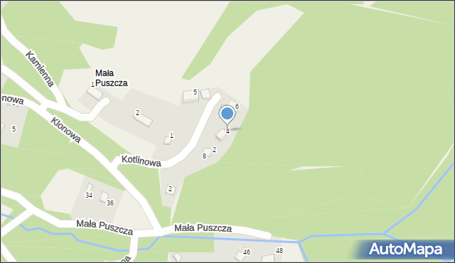 Porąbka, Kotlinowa, 4, mapa Porąbka