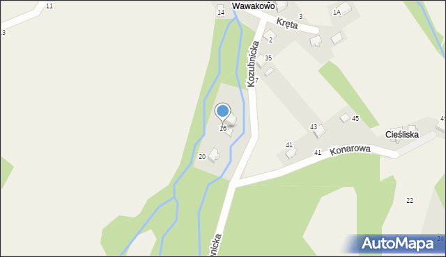 Porąbka, Kozubnicka, 16, mapa Porąbka