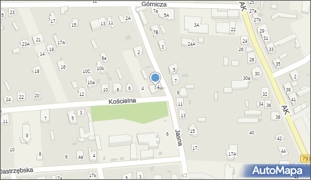 Poraj, Kościelna, 2, mapa Poraj