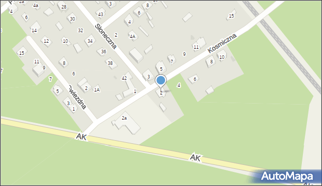 Poraj, Kosmiczna, 2, mapa Poraj