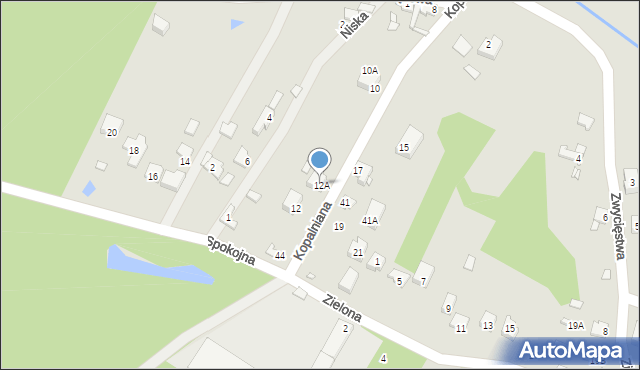 Poręba, Kopalniana, 12A, mapa Poręba