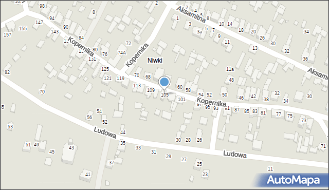 Poręba, Kopernika Mikołaja, 105, mapa Poręba