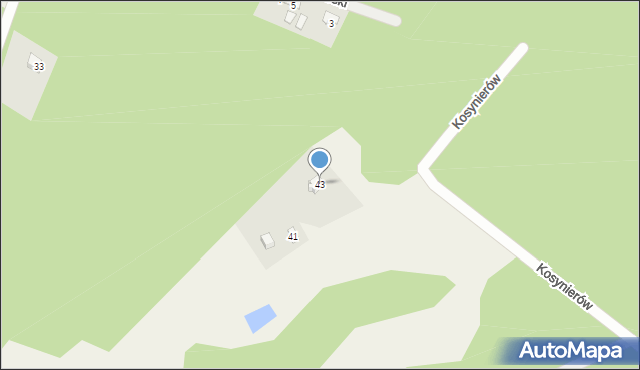 Poręby, Kosynierów, 43, mapa Poręby