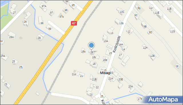 Poronin, Kościuszki Tadeusza, gen., 16, mapa Poronin