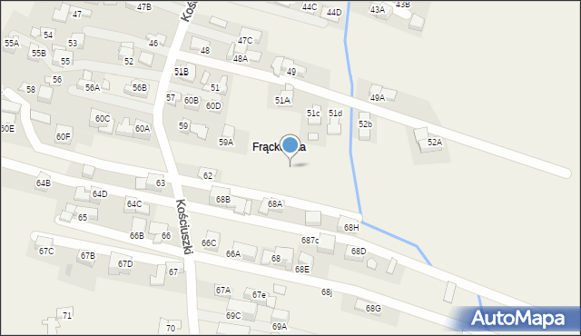 Poronin, Kościuszki Tadeusza, gen., 59d, mapa Poronin