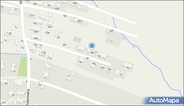 Poronin, Kościuszki Tadeusza, gen., 78h, mapa Poronin