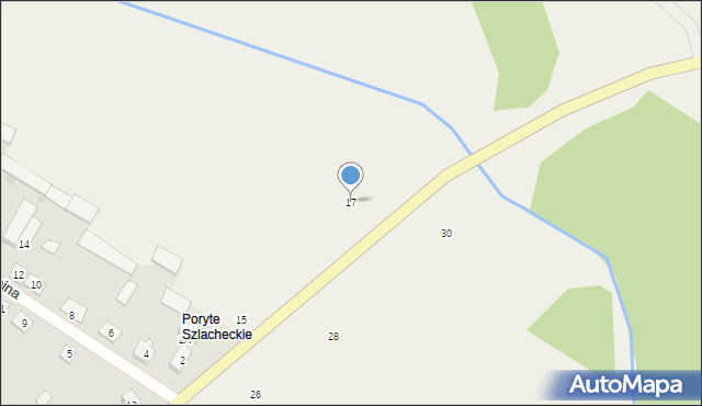 Poryte, Kossaka Wojciecha, 17, mapa Poryte