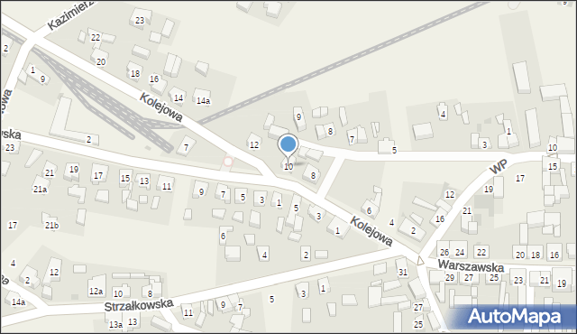 Powidz, Kolejowa, 10, mapa Powidz