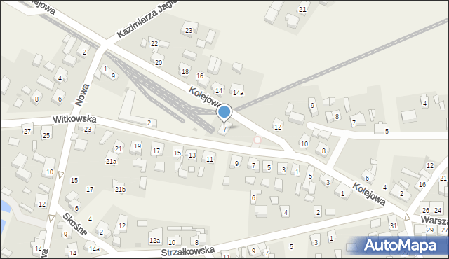 Powidz, Kolejowa, 7, mapa Powidz