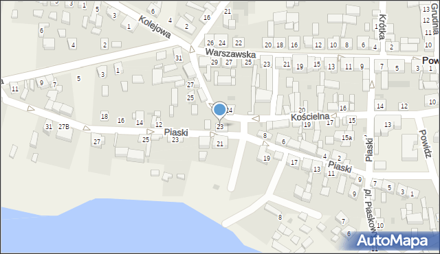 Powidz, Kościelna, 23, mapa Powidz