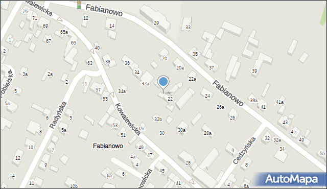 Poznań, Kowalewicka, 32, mapa Poznania