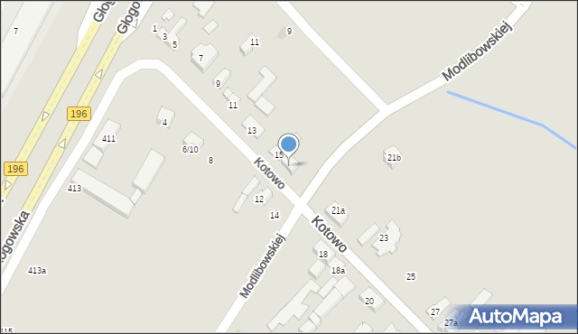 Poznań, Kotowo, 17, mapa Poznania