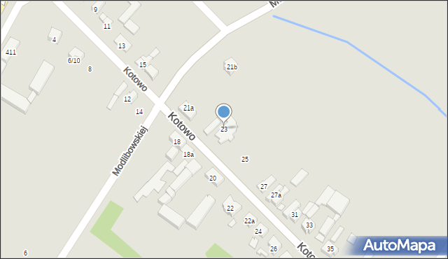 Poznań, Kotowo, 23, mapa Poznania