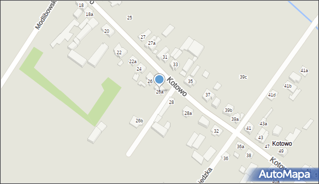 Poznań, Kotowo, 26a, mapa Poznania