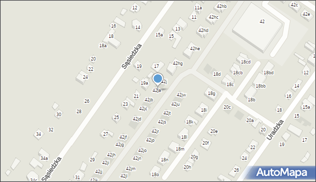 Poznań, Kotowo, 42ja, mapa Poznania