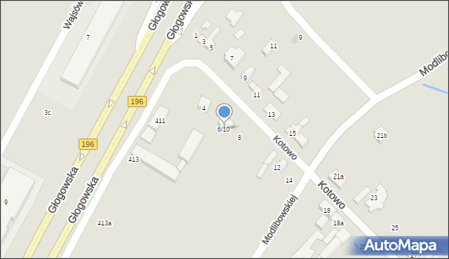 Poznań, Kotowo, 6/10, mapa Poznania