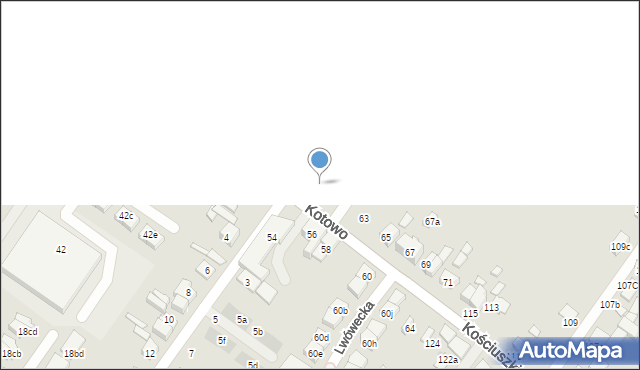 Poznań, Kotowo, 61, mapa Poznania