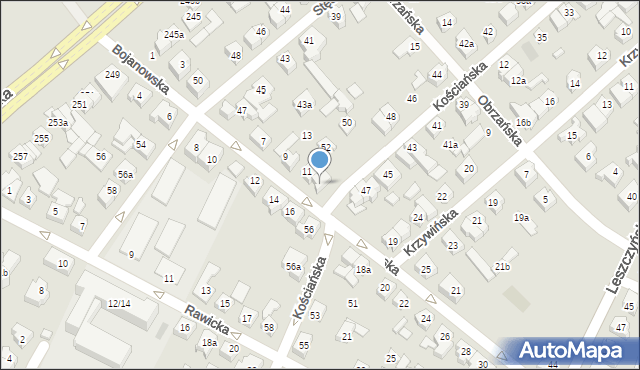 Poznań, Kościańska, 54, mapa Poznania