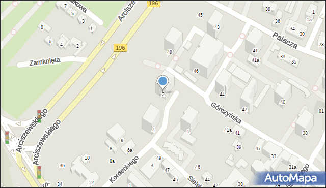 Poznań, Kordeckiego Augustyna, ks., 2, mapa Poznania