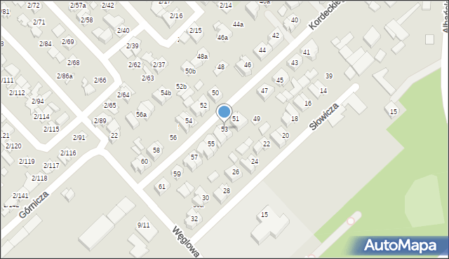 Poznań, Kordeckiego Augustyna, ks., 53, mapa Poznania