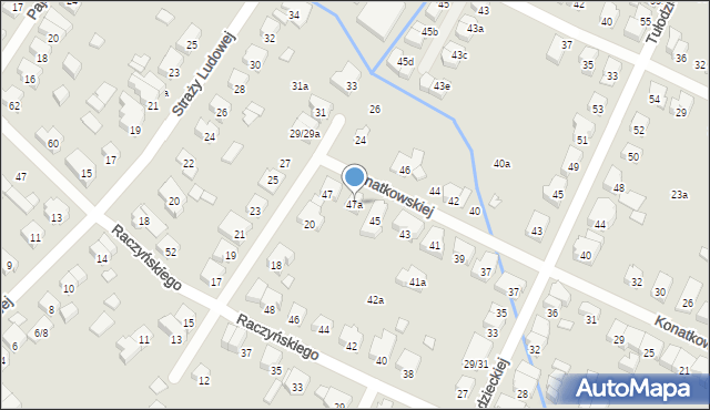 Poznań, Konatkowskiej Gertrudy, 47a, mapa Poznania