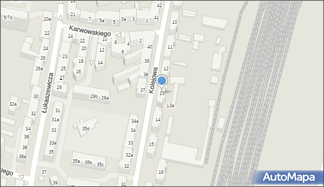 Poznań, Kolejowa, 13, mapa Poznania