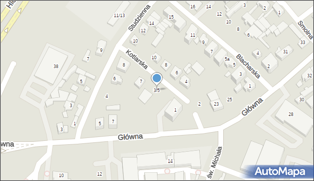 Poznań, Kotlarska, 3/5, mapa Poznania